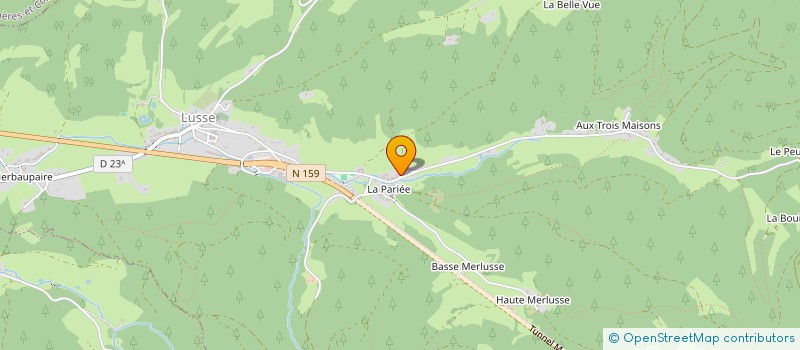 localisation de l'entreprise ASSOCIATION AGREE DE PECHE ET DE PROTECTION DU MILIEU AQUATIQUE DE LUSSE - LE BLEU  LUSSE