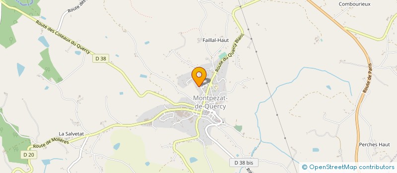 localisation de l'entreprise ASSOCIATION AGREE DE PECHE ET DE PROTECTION DU MILIEU AQUATIQUE DE MONTEZAT DE QUERCY  MONTPEZAT-DE-QUERCY