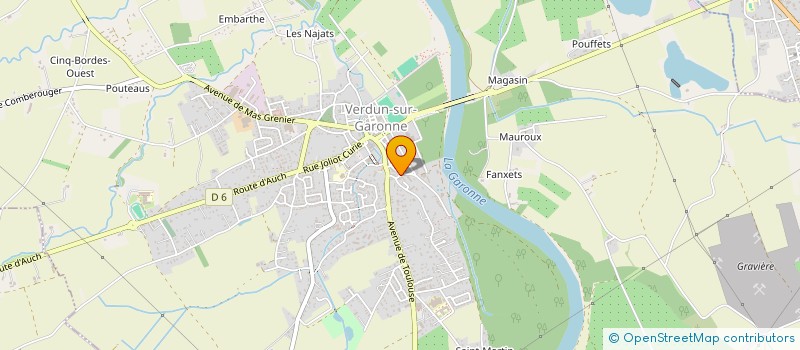 localisation de l'entreprise ASSOCIATION AGREE DE PECHE ET DE PROTECTION DU MILIEU AQUATIQUE DE VERDUN SUR GARONNE  VERDUN-SUR-GARONNE