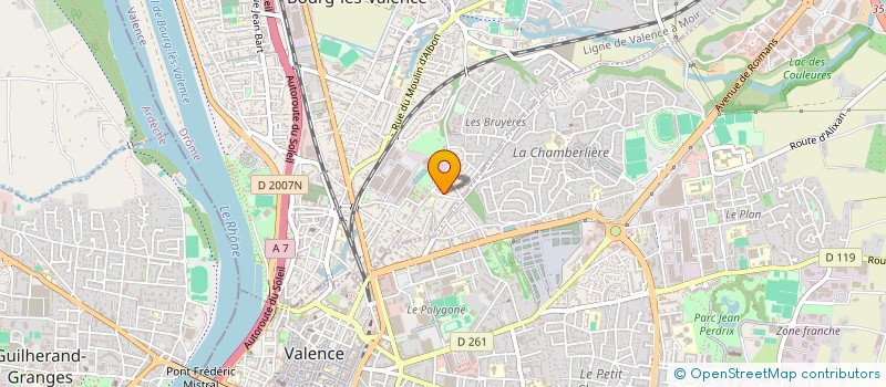 localisation de l'entreprise ASSOCIATION AGREE DE PECHE ET DE PROTECTION DU MILIEU AQUATIQUE DES PECHEURS DE LA PLAINE DE VALENCE  VALENCE