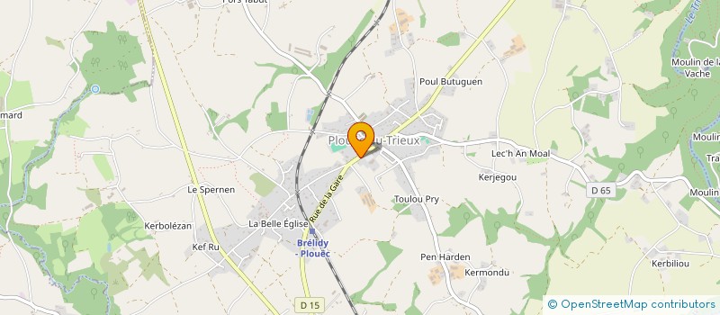 localisation de l'entreprise ASSOCIATION AGREEE DE PECHE ET DE PISCICULTURE DE PONTRIEUX - LA ROCHE DERRIEN  PONTRIEUX