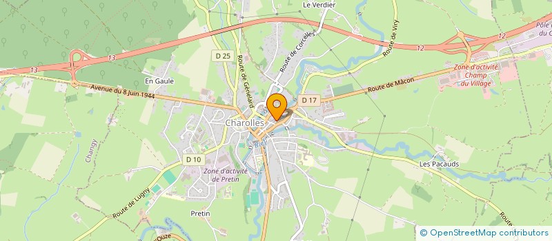 localisation de l'entreprise ASSOCIATION AGREEE DE PECHE ET DE PISCICULTURE : LES PECHEURS CHAROLLAIS  CHAROLLES