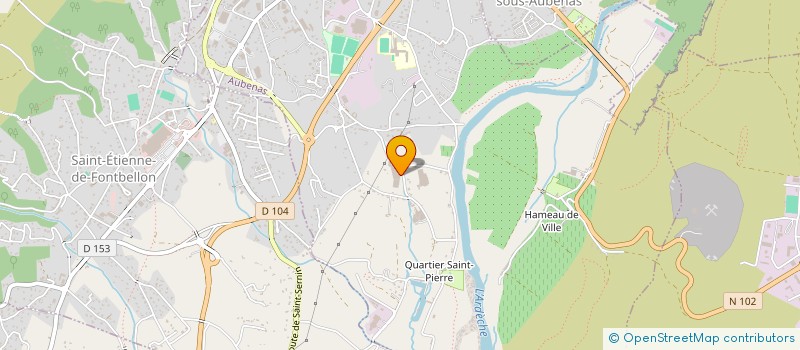 localisation de l'entreprise ASSOCIATION AGREEE DE PECHE ET DE PROTECTION DU MILIEU AQUATIQUE AUBENAS-SOURCES DE L'ARDECHE  AUBENAS