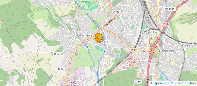 localisation de l'entreprise ASSOCIATION AGREEE DE PECHE ET DE PROTECTION DU MILIEU AQUATIQUE BELFORT-BAVILLIERS LA DOUCE SAVOUREUSE à BAVILLIERS