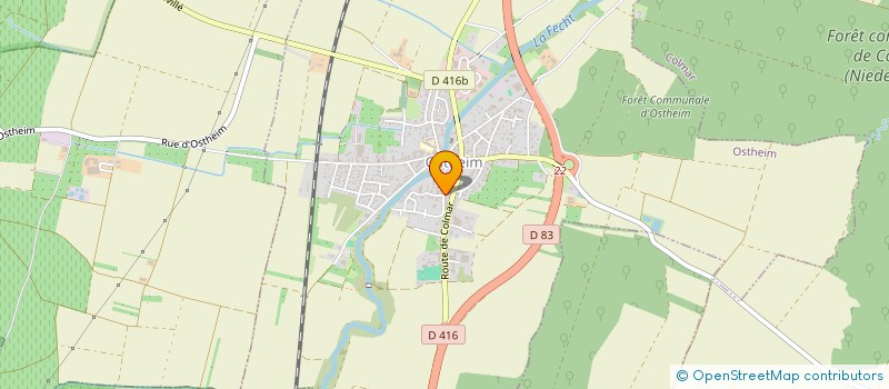 localisation de l'entreprise ASSOCIATION AGREEE DE PECHE ET DE PROTECTION DU MILIEU AQUATIQUE D'OSTHEIM  A.A.P.P.M.A.  OSTHEIM