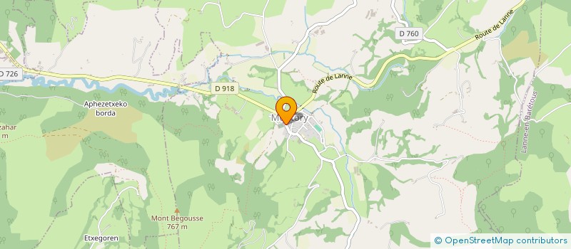 localisation de l'entreprise ASSOCIATION AGREEE DE PECHE ET DE PROTECTION DU MILIEU AQUATIQUE DE BASABURUA (HAUTE SOULE)  LAGUINGE-RESTOUE