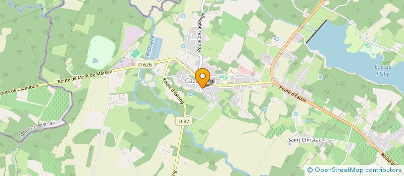 localisation de l'entreprise ASSOCIATION AGREEE DE PECHE ET DE PROTECTION DU MILIEU AQUATIQUE DE CAZAUBON  CAZAUBON