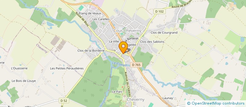 localisation de l'entreprise ASSOCIATION AGREEE DE PECHE ET DE PROTECTION DU MILIEU AQUATIQUE DE COUR CHEVERNY LE CARPIAU DE SOLOGNE  COUR-CHEVERNY