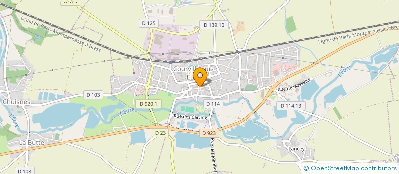 localisation de l'entreprise ASSOCIATION AGREEE DE PECHE ET DE PROTECTION DU MILIEU AQUATIQUE DE COURVILLE SUR EURE « LES PECHEURS COURVILLOIS » à COURVILLE-SUR-EURE