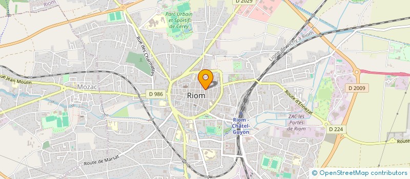 localisation de l'entreprise ASSOCIATION AGREEE DE PECHE ET DE PROTECTION DU MILIEU AQUATIQUE DE L'AGGLOMERATION DE RIOM  RIOM