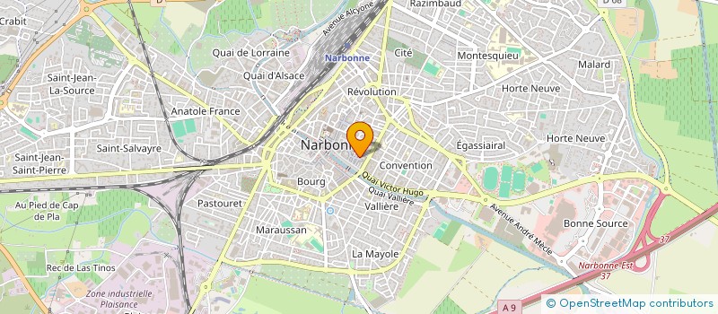 localisation de l'entreprise ASSOCIATION AGREEE DE PECHE ET DE PROTECTION DU MILIEU AQUATIQUE DE LA BASSE PLAINE DE L'AUDE  NARBONNE