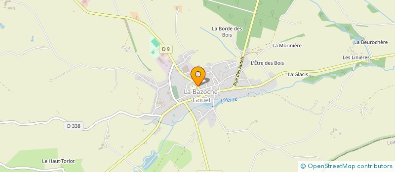 localisation de l'entreprise ASSOCIATION AGREEE DE PECHE ET DE PROTECTION DU MILIEU AQUATIQUE DE LA BAZOCHE-GOUET LES CARPES DOREES à LA BAZOCHE-GOUET