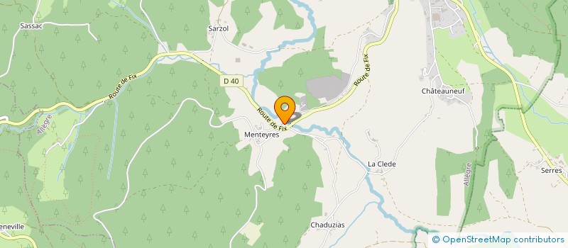 localisation de l'entreprise ASSOCIATION AGREEE DE PECHE ET DE PROTECTION DU MILIEU AQUATIQUE DE LA TRUITE DES DEUX  BORNES(ALLEGRE)  ALLEGRE