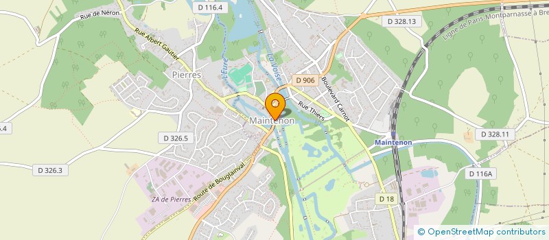 localisation de l'entreprise ASSOCIATION AGREEE DE PECHE ET DE PROTECTION DU MILIEU AQUATIQUE DE MAINTENON-PIERRES LES PECHEURS A LA LIGNE à MAINTENON