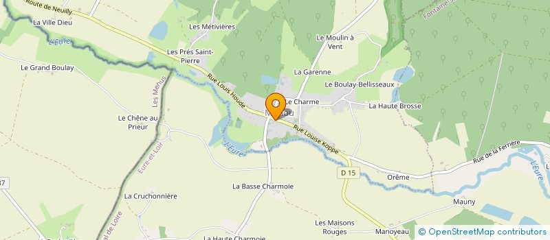 localisation de l'entreprise ASSOCIATION AGREEE DE PECHE ET DE PROTECTION DU MILIEU AQUATIQUE DE MANOU LES HAUTS DE L'EURE à MANOU