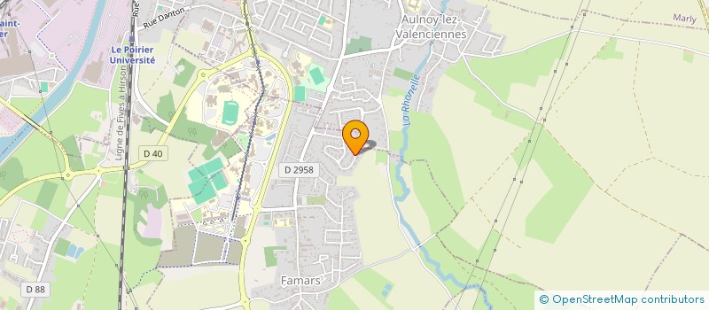 localisation de l'entreprise ASSOCIATION AGREEE DE PECHE ET DE PROTECTION DU MILIEU AQUATIQUE DE MARLY LES GAULOIS AAPPMA  AULNOY-LEZ-VALENCIENNES