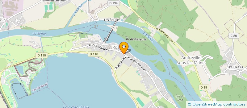 localisation de l'entreprise ASSOCIATION AGREEE DE PECHE ET DE PROTECTION DU MILIEU AQUATIQUE DE POSES - AAPPMA LA CARPE POSIENNE  POSES