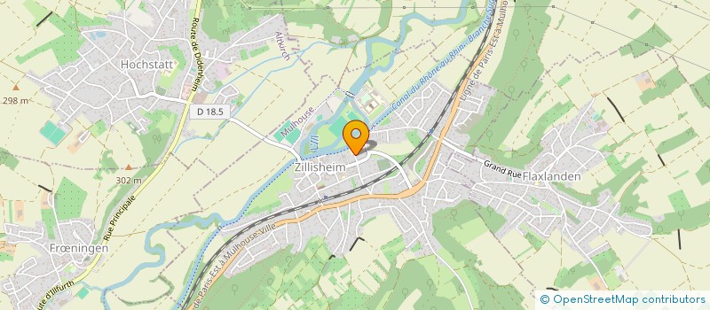 localisation de l'entreprise ASSOCIATION AGREEE DE PECHE ET DE PROTECTION DU MILIEU AQUATIQUE DE RIEDISHEIM  ZILLISHEIM