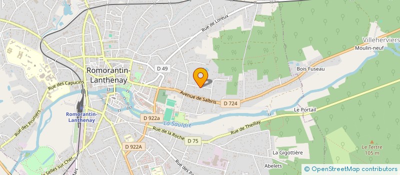 localisation de l'entreprise ASSOCIATION AGREEE DE PECHE ET DE PROTECTION DU MILIEU AQUATIQUE DE ROMORANTIN LANTHENAY à ROMORANTIN-LANTHENAY