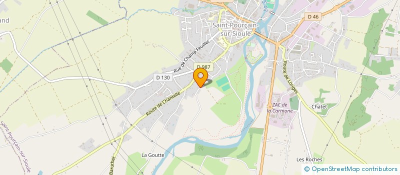 localisation de l'entreprise ASSOCIATION AGREEE DE PECHE ET DE PROTECTION DU MILIEU AQUATIQUE DE SAINT POURCAIN SUR SIOULE LA SIRENE  SAINT-POURCAIN-SUR-SIOULE