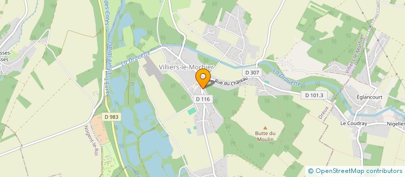 localisation de l'entreprise ASSOCIATION AGREEE DE PECHE ET DE PROTECTION DU MILIEU AQUATIQUE DE VILLIERS-LE-MORHIER - EPERNON à VILLIERS-LE-MORHIER