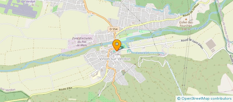 localisation de l'entreprise ASSOCIATION AGREEE DE PECHE ET DE PROTECTION DU MILIEU AQUATIQUE DU BAS VERDON  VINON-SUR-VERDON