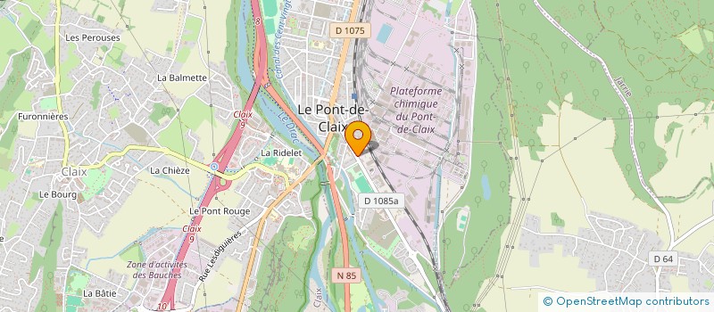 localisation de l'entreprise ASSOCIATION AGREEE DE PECHE ET DE PROTECTION DU MILIEU AQUATIQUE L'AMICALE DES PECHEURS (AAPPMA)  LE PONT-DE-CLAIX