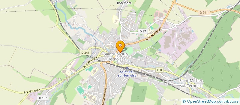 localisation de l'entreprise ASSOCIATION AGREEE DE PECHE ET DE PROTECTION DU MILIEU AQUATIQUE LA GAULE POPULAIRE DE ST POL SUR TERNOISE à SAINT-POL-SUR-TERNOISE