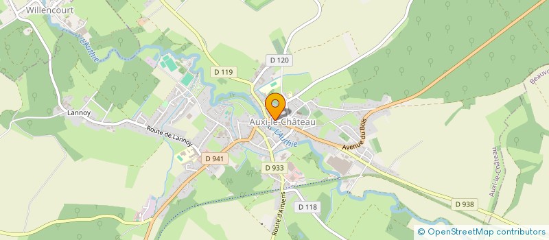 localisation de l'entreprise ASSOCIATION AGREEE DE PECHE ET DE PROTECTION DU MILIEU AQUATIQUE LA TRUITE AUXILOISE (AAPPMA LA TRUITE AUXILOISE)  AUXI-LE-CHATEAU