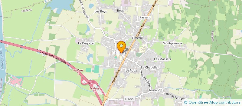 localisation de l'entreprise ASSOCIATION AGREEE DE PECHE ET DE PROTECTION DU MILIEU AQUATIQUE LE GOUJON DE LA LOEZE / FEILLENS-MANZIAT (AAPPMA LE GOU à FEILLENS