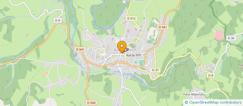 localisation de l'entreprise ASSOCIATION AGREEE DE PECHE ET DE PROTECTION DU MILIEU AQUATIQUE LE THAURION DE BOURGANEUF - (AAPPMA) à BOURGANEUF