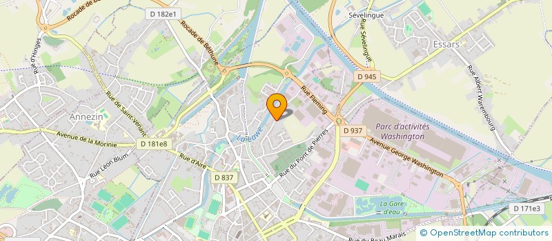 localisation de l'entreprise ASSOCIATION AGREEE ' LES PERCOTS BETHUNOIS' DE BETHUNE POUR LA PECHE ET LA PROTECTION DU MILIEU AQUATIQUE  BETHUNE