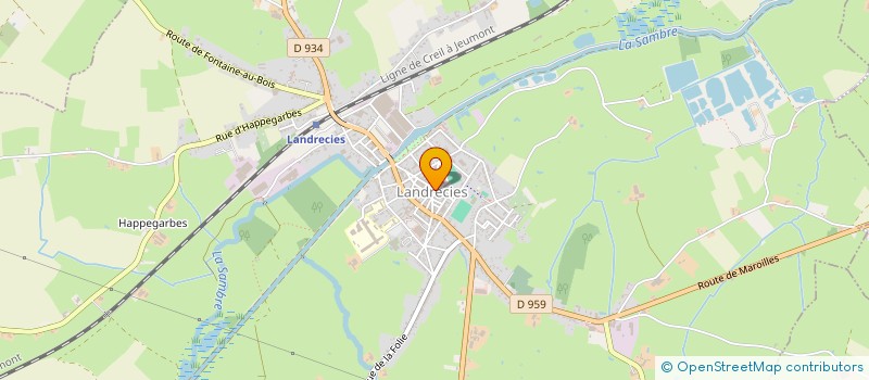 localisation de l'entreprise ASSOCIATION AGREEE LES PERCOTS DE LA SAMBRE POUR LA PECHE ET LA PROTECTION DU MILIEU AQUATIQUE  LANDRECIES