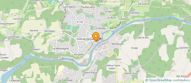 localisation de l'entreprise ASSOCIATION AGREEE POUR LA PECHE ET LA PROTECTION DU MILIEU AQUATIQUE DU PAYS DE LORIENT  INZINZAC-LOCHRIST