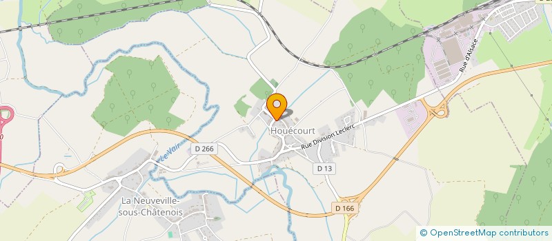 localisation de l'entreprise ASSOCIATION AGREEE POUR LA PECHE ET LA PROTECTION DU MILIEU AQUATIQUE HOUECOURT, LES VALLEES DU VAIR ET DE LA VRAINE  HOUECOURT