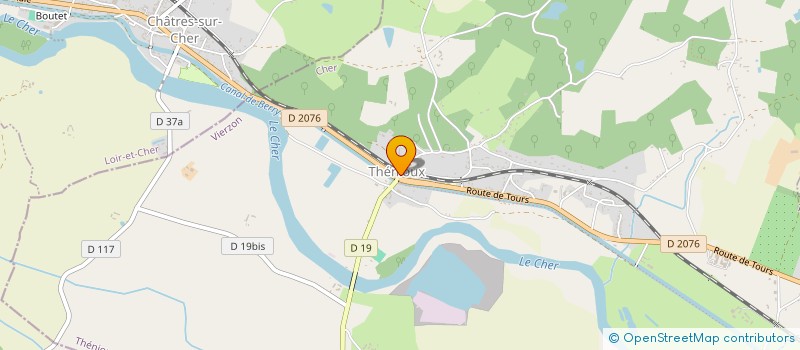 localisation de l'entreprise ASSOCIATION AGREEE POUR LA PECHE ET LA PROTECTION DU MILIEU AQUATIQUE L'ANGUILLE DE THENIOUX  THENIOUX