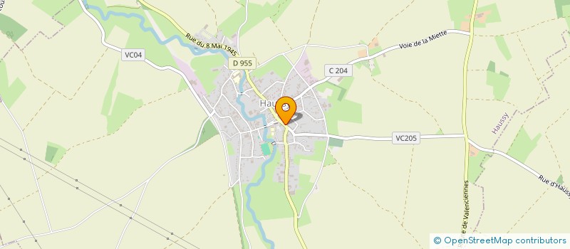 localisation de l'entreprise ASSOCIATION AGREEE POUR LA PECHE ET LA PROTECTION DU MILIEU AQUATIQUE LA GAULE HAUSSOISE  HAUSSY