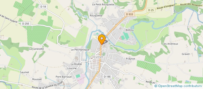 localisation de l'entreprise ASSOCIATION AIDE A DOMICILE à EYMET