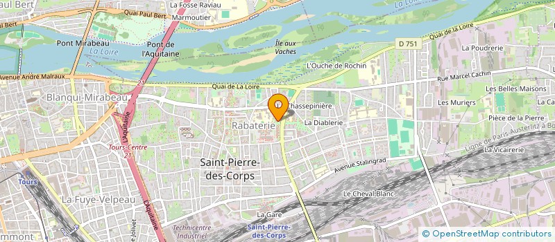 localisation de l'entreprise ASSOCIATION AIDE A LA SANTE POUR TOUS (A.A.S.M.)  SAINT-PIERRE-DES-CORPS