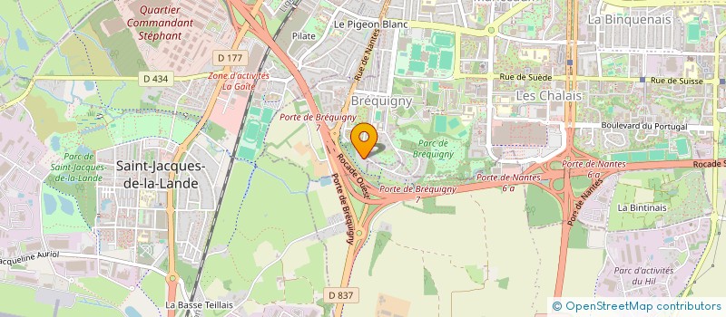 localisation de l'entreprise ASSOCIATION AIDE AUX ARTISTES INTERVENANTS BENEVOLES EN MAISON DE RETRAITE  RENNES