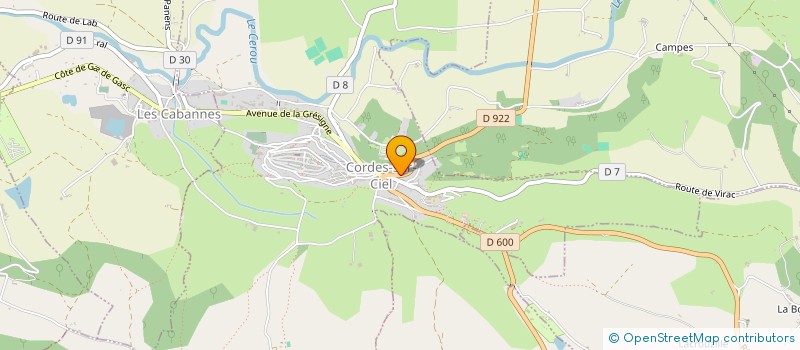 localisation de l'entreprise ASSOCIATION AIDE MENAGERE CORDES à CORDES-SUR-CIEL