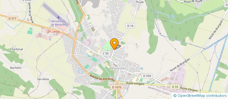 localisation de l'entreprise ASSOCIATION AIDE MENAGERE MILIEU RURAL à MORESTEL