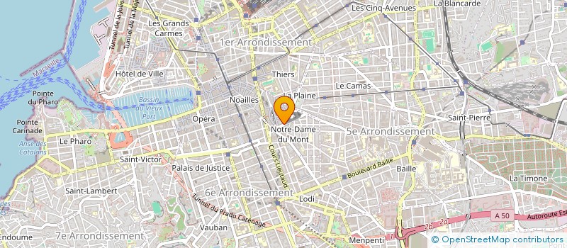 localisation de l'entreprise ASSOCIATION AIDES ET SERVICES A DOMICILE  MARSEILLE 6EME