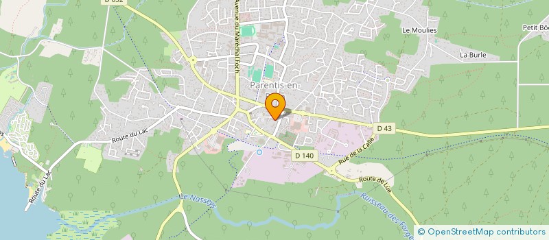 localisation de l'entreprise ASSOCIATION AKM  PARENTIS EN BORN