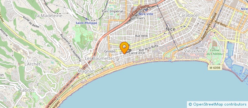 localisation de l'entreprise ASSOCIATION ALFY PROD  NICE