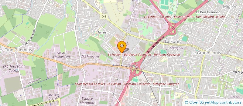 localisation de l'entreprise ASSOCIATION ALTERNATIVE-KOUABO  EYSINES