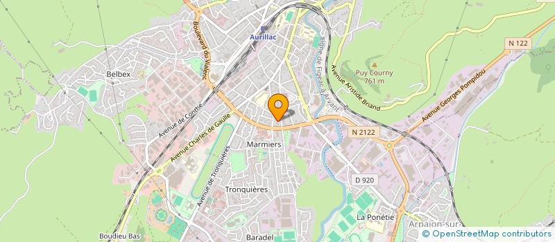 localisation de l'entreprise ASSOCIATION ALTERNATIVES à AURILLAC