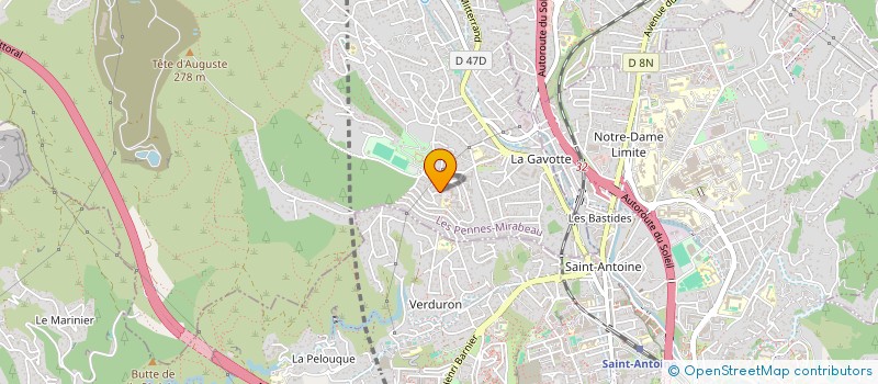 localisation de l'entreprise ASSOCIATION ALTITUDES ET LOISIRS à LES PENNES-MIRABEAU