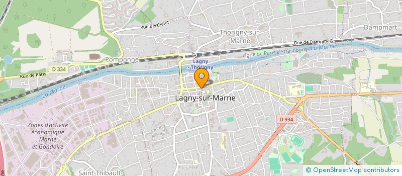 localisation de l'entreprise ASSOCIATION AMEDIA 7  THORIGNY-SUR-MARNE