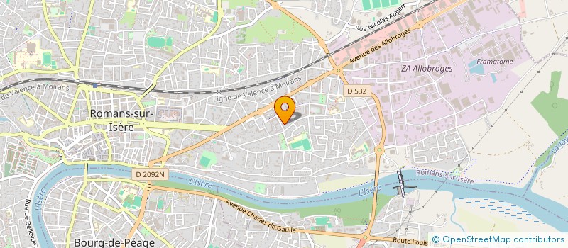 localisation de l'entreprise ASSOCIATION AMICALE CULTURELLE DES TURCS  ROMANS-SUR-ISERE